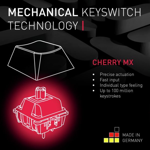 CHERRY MX Board 3.0 S Wired Mechanical Keyboard Aluminum Housing MX Red Silent Switches for Gaming and Office - Image 3