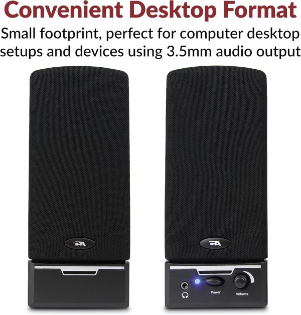 Cyber Acoustics CA-2014 Computer Speakers, Full Stereo Sound, Convenient Controls, Easy Setup - Image 2