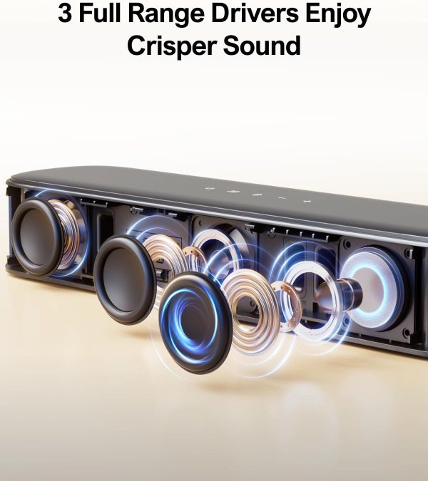 ULTIMEA 5.1 Sound Bar with Virtual Surround Sound System for TV, Sound Bar for Smart TV with 2 Surround Speakers for Home Theater, App Control, Wired Subwoofer, Peak Power 250W, Opt/AUX/BT, Aura A30 - Image 3